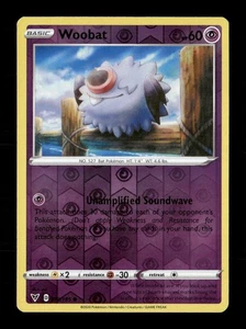 Woobat Holograma Inverso Común SWSH04: Voltaje Vívido 073/185 Casi Nuevo Pokemon LP - Imagen 1 de 2
