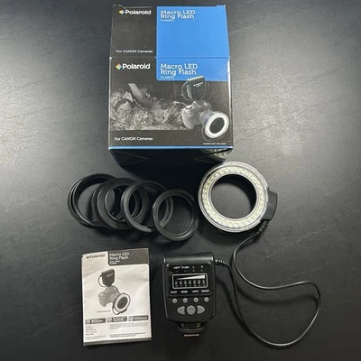 Polaroid Macro LED Ring Flash PLMRFC For Canon Camera - TESTED WORKING - Image 1 of 4