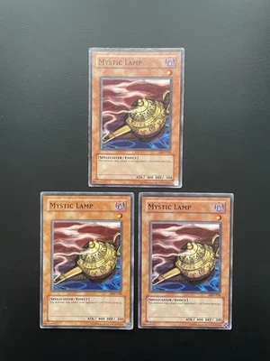 Yugioh Mystic Lamp MRD-028 Unlimited Edition Common Damaged X3 - Image 1 of 2