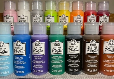 Pintura para plástico de FolkArt ®, acrílico satinado, construye un juego/elige color Foto 1 de 4