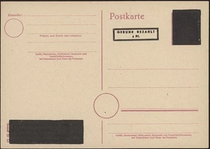 GERMANY, 1946. French Zone  Post Card Mi P E805 II, Mint - Picture 1 of 1