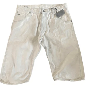 NUEVO CON ETIQUETAS G STAR RAW Arc 3D Pantalones Cortos Talla 34 Dinge Blanco - Imagen 1 de 7
