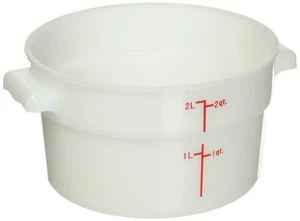 Heavy-Duty Round Food Storage Container, 2 Quart, White - Picture 1 of 2