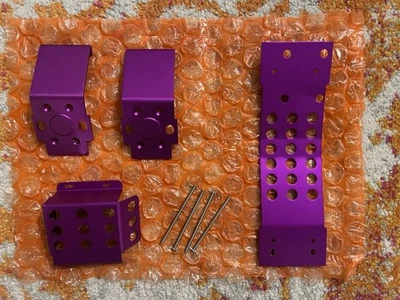 HPI Savage Purple Aluminum Skid Plate Set With Tank Guard - Image 1 of 4