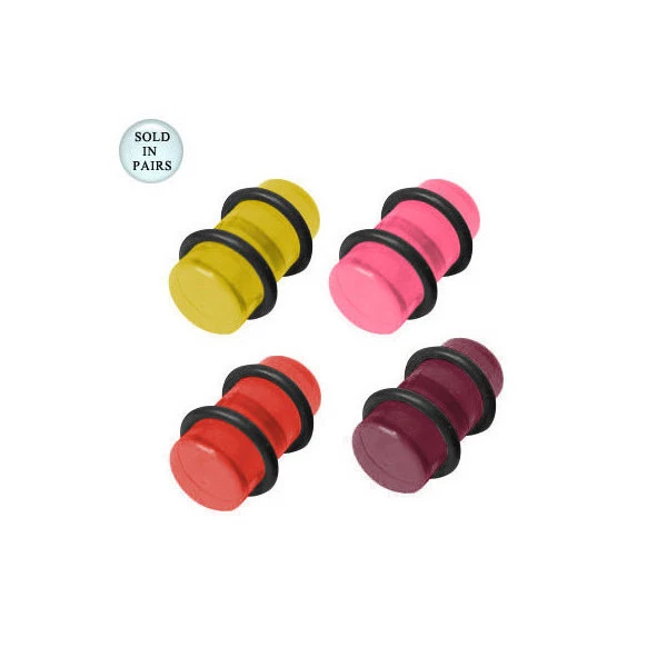 Tapones para los oídos de acrílico UV calibre 000 - 4 colores disponibles Foto 1 de 1