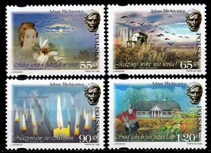 POLAND 1998 **MNH SC#3428/31 A. Mickiewicz (1798-1855), - Imagen 1 de 1