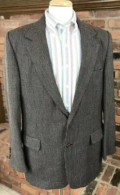 Chaqueta Abrigo Deportivo Oakton LTD Tweed Mezcla Lana 46L 2 Btn/Ventilación Central/Marrón y Gris Foto 1 de 4