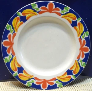 LIBBEY A FoodService Company WORLD CHINA Dinner Plate 10.5" COLORFUL USED - Picture 1 of 4