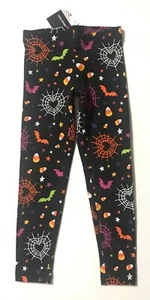 Way To Celebrate Girls Halloween Print Candy Corn Spider Webs Bat Legging XS 4-5 - Picture 1 of 5