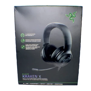 New Razer Kraken X Gaming Headset 7.1 Surround Sound Ultra-Light Bendable Mic - Picture 1 of 5