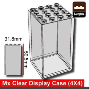 Clear Minifigure display case (W284) compatible with toy brick minifigs - Picture 1 of 2