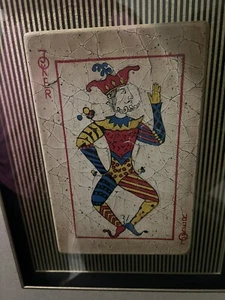 JOKER Spielkarte Kunst professionell gerahmt 24” x 28” Art Deco PARAGON GALERIE - Bild 1 von 4