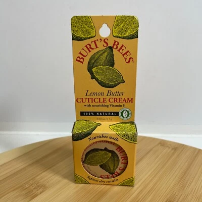 Burts Bees Lemon Butter Cuticle Cream .60 oz 17 g Vitamin E Hand Care Natural - Image 1 of 4