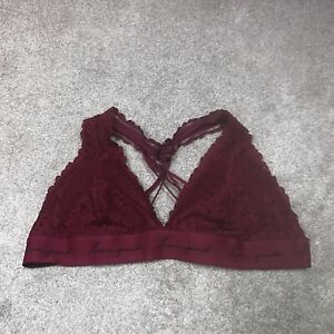 Victoria’s Secret Lace Bralette Women’s Red Wireless Size XL