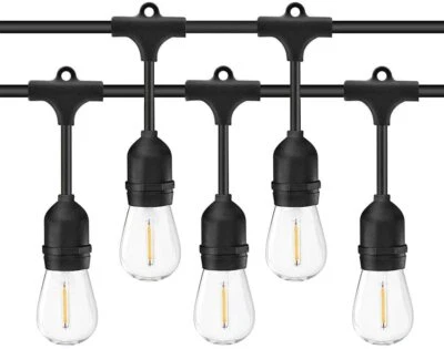ZENCOCCO STORE Catena Stringa luminosa 10 metri prolungabile 10 Lampade LED e27 luce Calda IP65