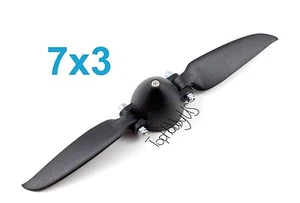 1 juego de 7x3 conjunto de hélice plegable de plástico buje de aluminio (3,17 mm) VENDEDOR/ENVÍO DE EE. UU. - Imagen 1 de 4