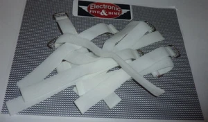 Hook and Loop WHITE 7 INCHES CLASP ON THE END 10PCS 1 LOT - Picture 1 of 5