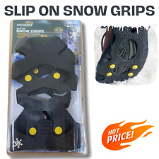 BROOKSTONE Slip On SNOW GRIPS Boots Shoes STEEL STUDS Ice Mud UK 6-9 - 10-12