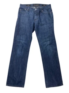 AFFLICTION Jeans Men's 34x33 Ace SLIM STRAIGHT Los Angeles Dark BLUE Denim - Picture 1 of 10