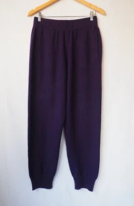 Maje Portonette Cashmere Pull-On Sweater Jogger Pants Violet Purple Size 38 $375 - Picture 1 of 7