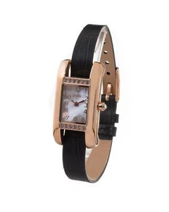 Folli Follie Rose Gold Watch Black Leather Strap Women Multicolor Watches - Picture 1 of 2