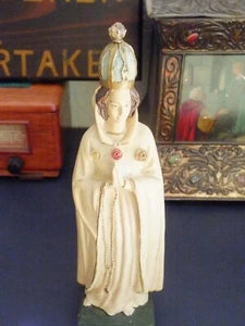 Religious Statue Lady Maria Rosa Mystica? With Crown & Faux Diamond Made Italy - Picture 1 of 7