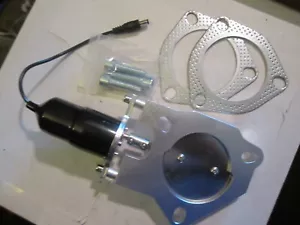 FMR PERFORMANCE 3 " ELECTRIC EXHAUST CUT OFF VALVE KIT MOTOR 2 GASKETS 3 BOLTS - Picture 1 of 3