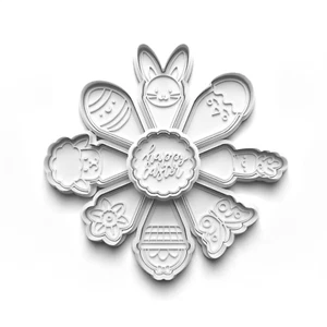 Easter Bunny Egg Carrot 9 PC Platter Cookie Cutters & Embossers - Picture 1 of 10
