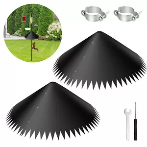 2PCS Large Wrap-Around Squirrel Baffle Protect Bird Feeder from Raccoon Squirrel - Picture 1 of 7
