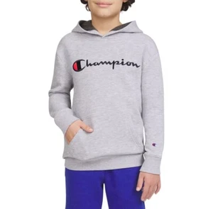Champion Logo Kangaroo Pocket Fleece Pullover  Hoodie 5 Colors Size 4-8 Unisex - Picture 1 of 30