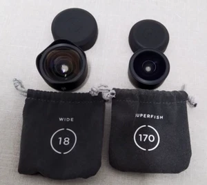 Moment Superfish and Wide Tele Lenses for Iphone, Pixel, Galaxy, or One Plus - Picture 1 of 5