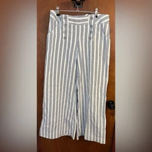 LONDONJEAN Linen wide leg chino pants - Picture 1 of 4
