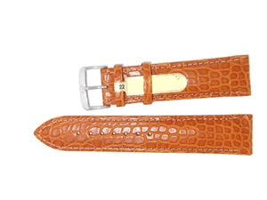 DI-Modell Genuine Leather 22 mm R' BROWN Watch Band Strap "CROCO BENTLEY" - Picture 1 of 3