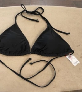 NWT Swimsuit Top Bikini Black Removable Bra Pads - Picture 1 of 3