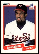 1990 Fleer Baseball Card Lance Johnson Chicago White Sox #536