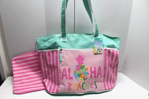 XXL ALOHA PLAYAS Bolso de Playa Bolso de Hombro Shopper Vacation Resort Tropical Nuevo con Etiquetas - Imagen 1 de 13