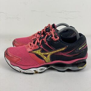 Mizuno Wave Creation 14 Womens Running Shoes Pink Black US 8.5 VGC + Free Post