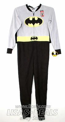 Para Hombres DC Comic Batman Capa Pijama Unión Traje Ropa de Dormir Caballero Oscuro XS Foto 1 de 3