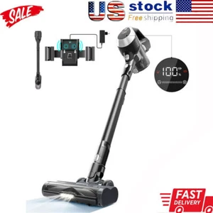Cordless Vacuum Cleaner W/ Anti-tangle Brush Led Display For Floor Carpet Hair - Picture 1 of 14