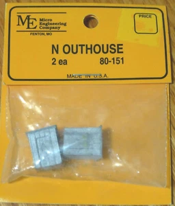 Micro Engineering Company N #80-151 Outhouse (2) Light Cast Metal - Picture 1 of 1