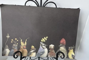Hester & Cook Backyard Birds 37 Paper Placemats Vicki Sawyer 18.5 X 12.5 Inch - Picture 1 of 11