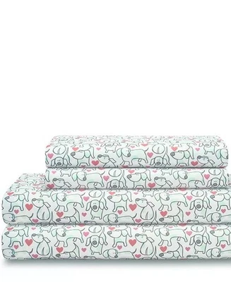 Beatrice Home Fashions Whimsical Printed Microfiber 4-Pc. Sheet Set, Full - Image 1 of 4