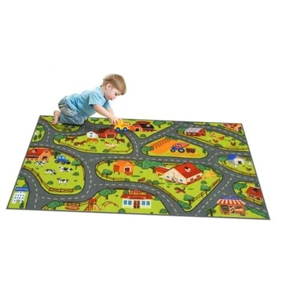  Alfombra Lavable para Niños 60" x 32" para Sala de Juegos, Alfombras Coche Bebé Niños Juguete  Foto 1 de 4