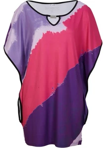 Shirt-Tunika Gr. 44/46 Pinklady Dunkellila Damen Sommerliche Kurzarmshirt Neu - Imagen 1 de 1
