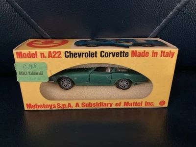 NEW Amazing Vintage Mebetoys A22 Chevrolet Corvette Time Capsule Mattel Italy - Image 1 of 4
