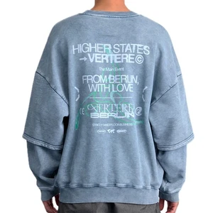 Vertere Berlin Sweatshirt Uomo Box Fit Oversize Higher States Two Sleeve Sweater Wash - Bild 1 von 4