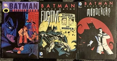 Batman Expanded Bruce Wayne Fugitive Murderer & Officer Down tpb lot - Image 1 of 4