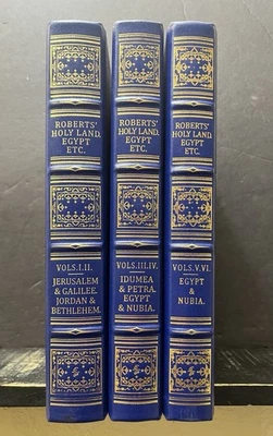 Roberts Holy Land Etc 3 Volume Set Easton Press Deluxe Limited Edition Near Fine - Image 1 of 4