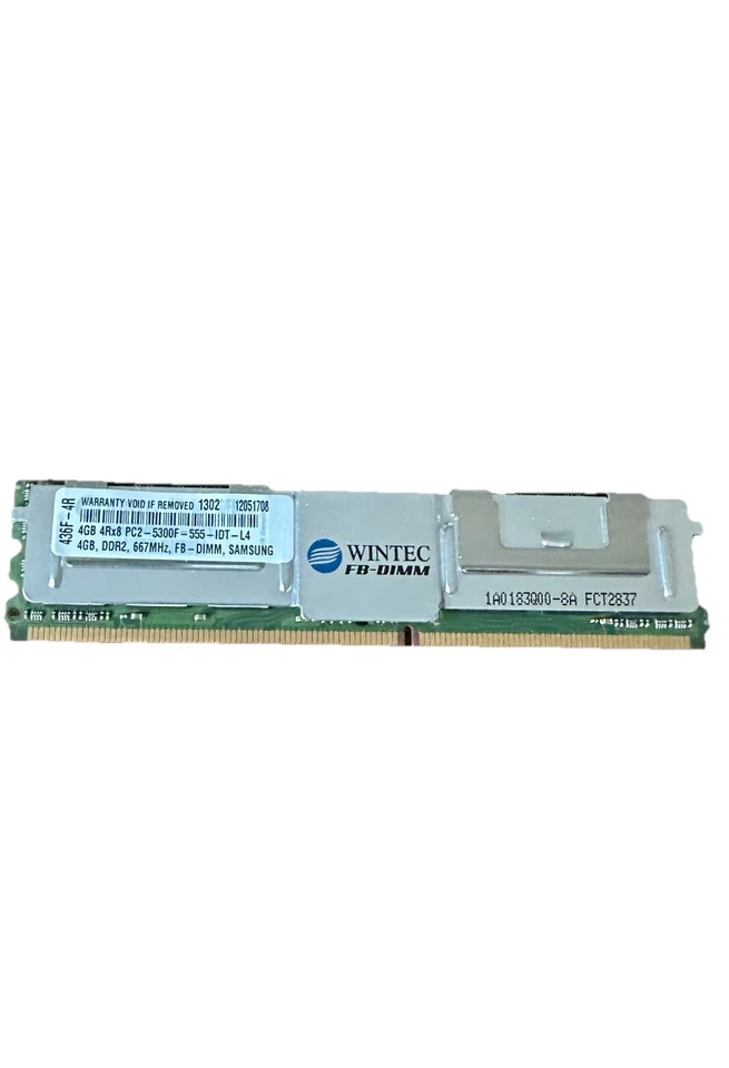 Wintec 4GB DDR2 667MHz PC2-5300F FB-DIMM ECC Server Memory (Used, Untested) - Image 1 of 3