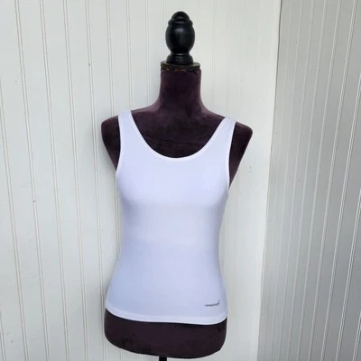 Camiseta sin mangas Reebok blanca‎ Sujetador Súper Suave Streetch Suave Integrado Talla L Foto 1 de 4